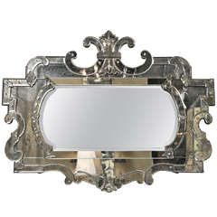 Vintage Venetian Style Over the Mantle Mirror