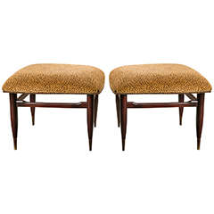 Pair of Art Deco Style Low Stools