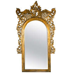 19th Century Monumental French Rococo Floor Mirror