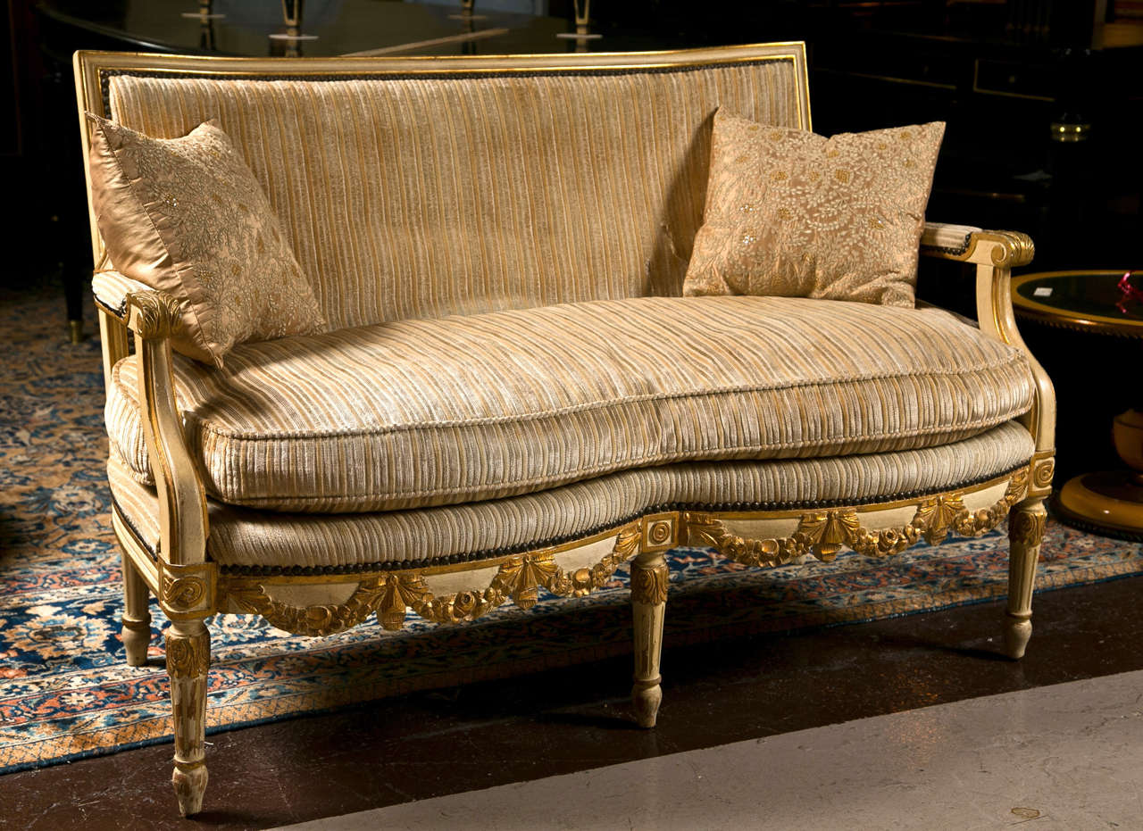 French Louis XIV Style Canape Sofa Settee at 1stDibs french canape