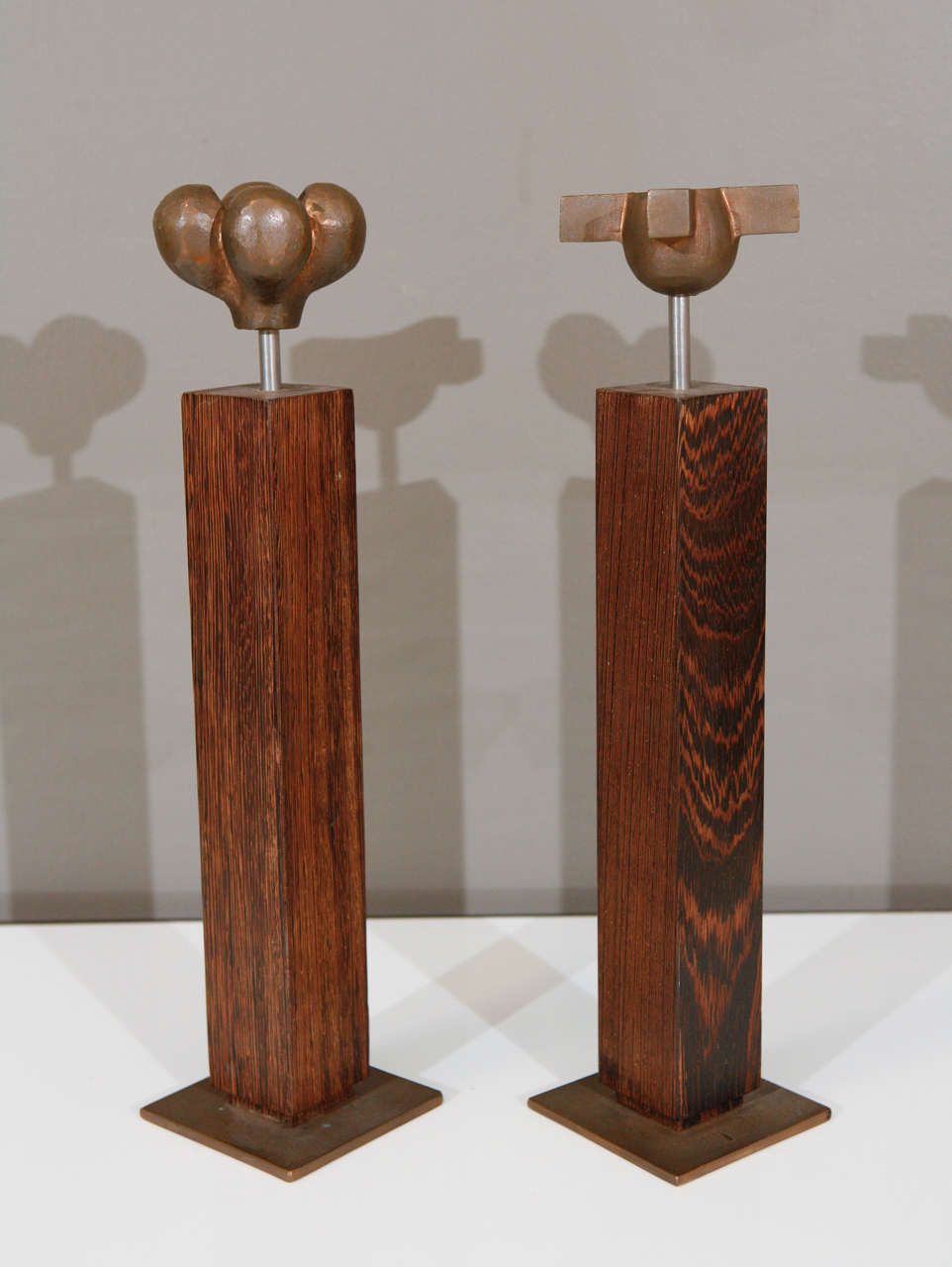 Studio Bronze and Wenge Candle Holders
