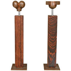 Studio Bronze and Wenge Candle Holders