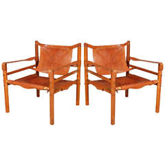 Pair of Safari Chairs by Arne Norell for Sirocco