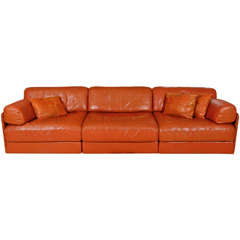 Modular Leather Sleeper Sofa by De Sede
