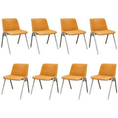 Set of 8 Vintage German Stacking Chairs