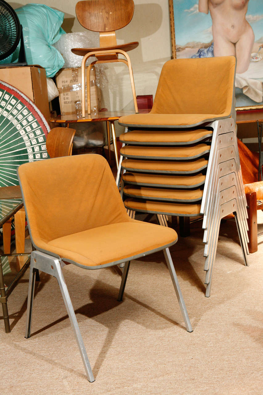 Set of 8 Vintage German Stacking Chairs at 1stDibs