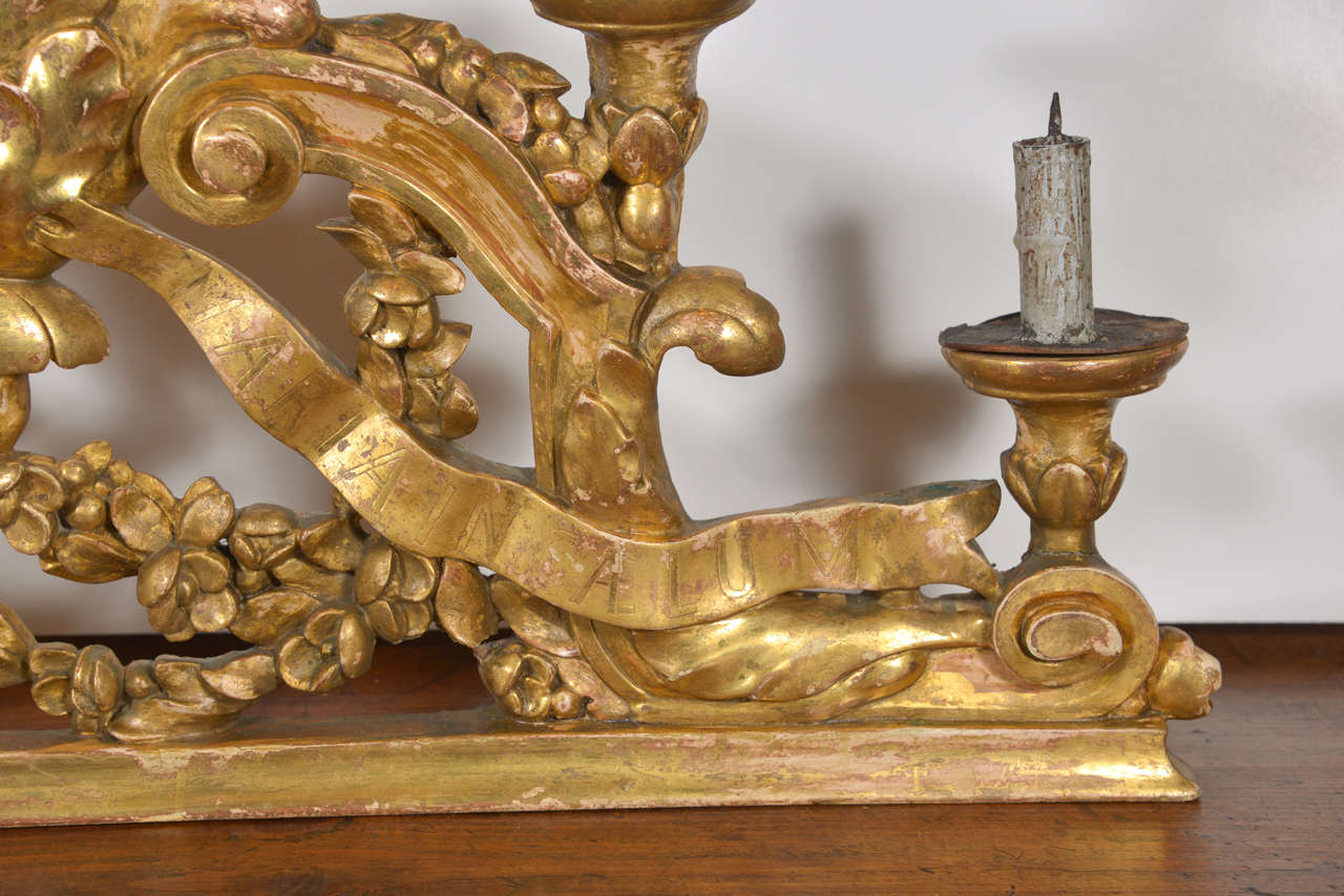 Gilt 19th Century French Altar Candlestick For Sale