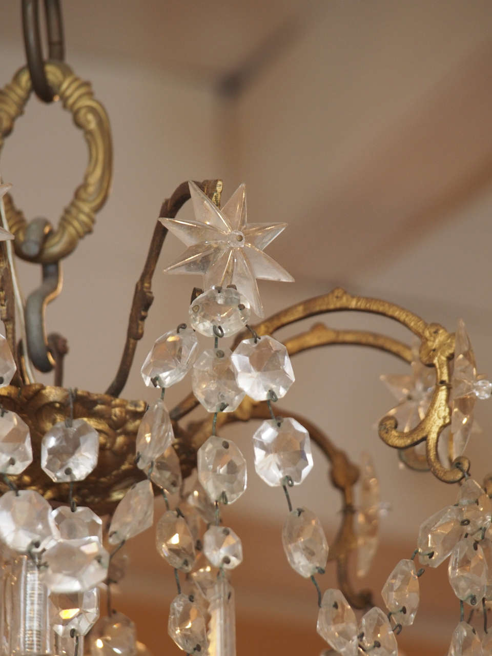 19th Century French Charles X Bronze and Crystal Chandelier with Eighteen Arms For Sale