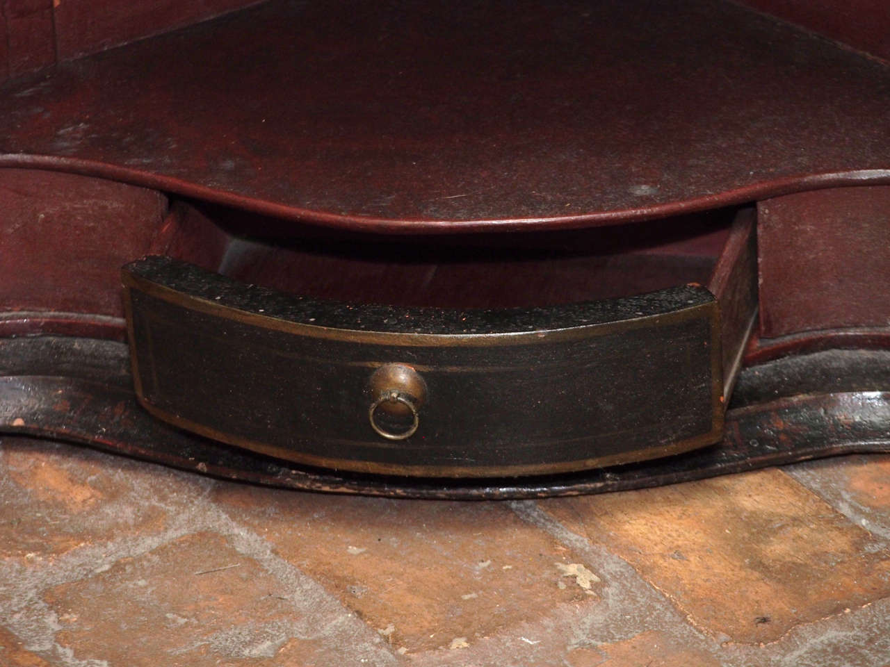 British 18th Century English Lacquerwork Corner Cabinet