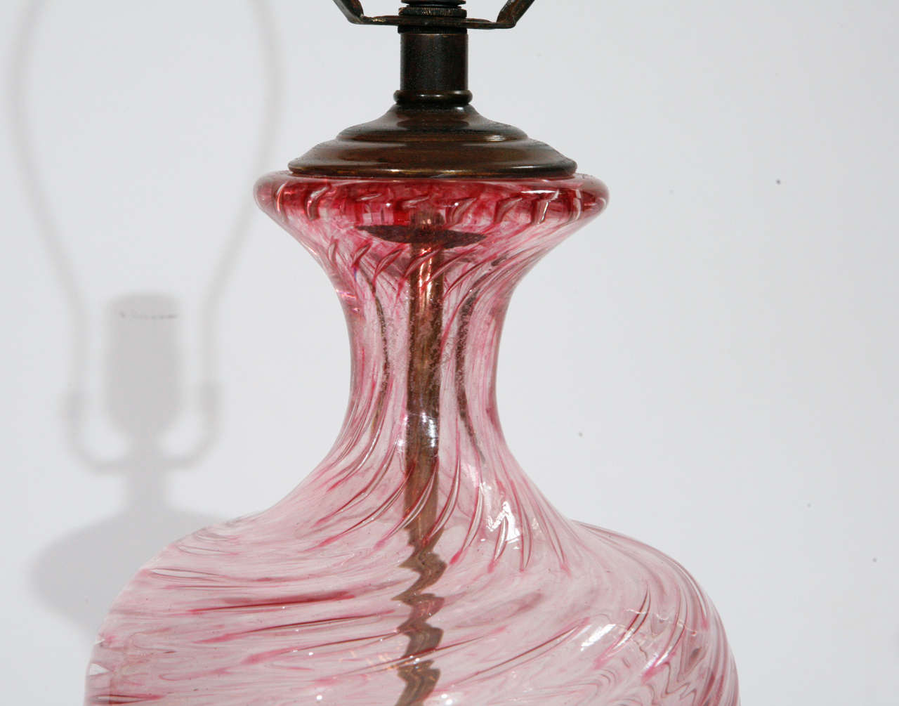 20th Century Vintage Pink Murano Lamp
