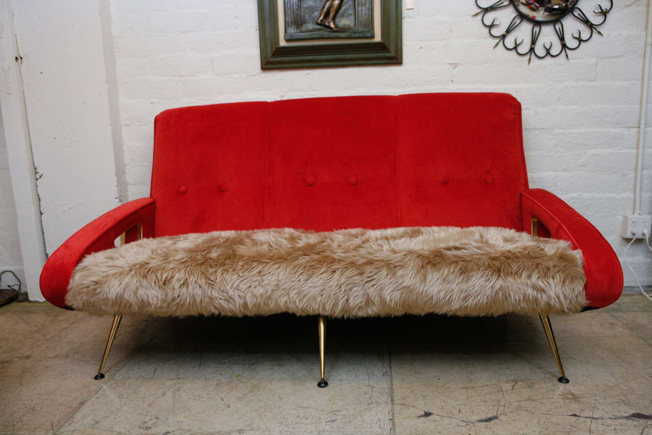 Brass Maurice Mourra Mid-Century Sofa Set For Sale
