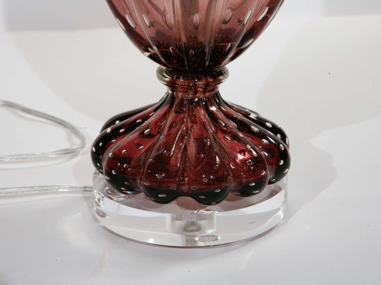vintage purple glass lamp