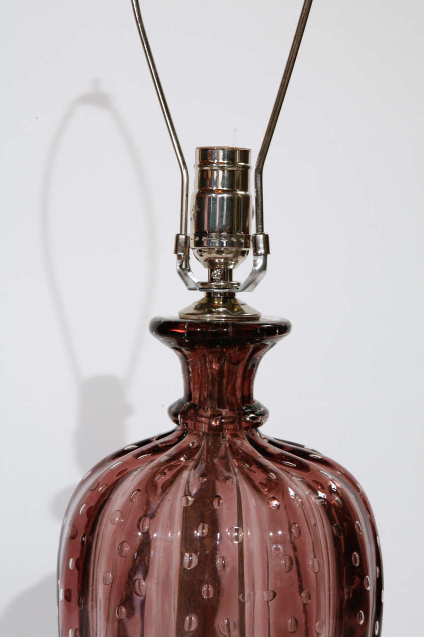 vintage glass table lamp