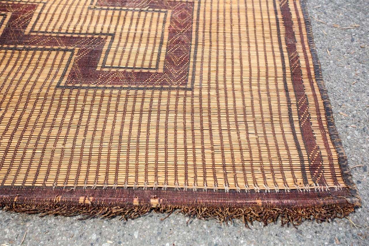 Vintage Moroccan Tribal Tuareg Leather Rug,  North Africa. In Fair Condition In North Hollywood, CA