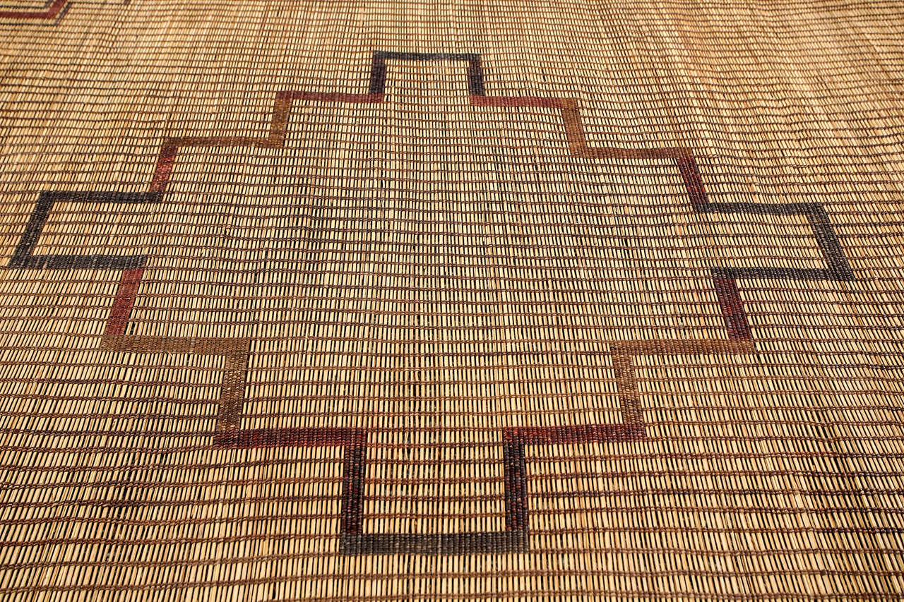 Hand-Crafted Moroccan Tribal Leather Rug