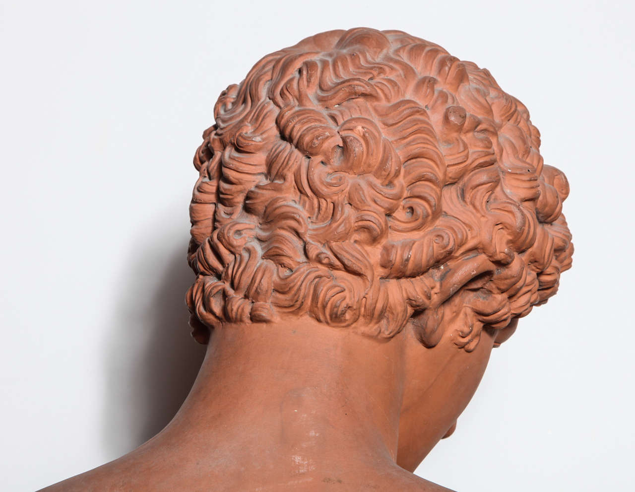 19th Century Terra Cotta Bust of Antinous For Sale 4