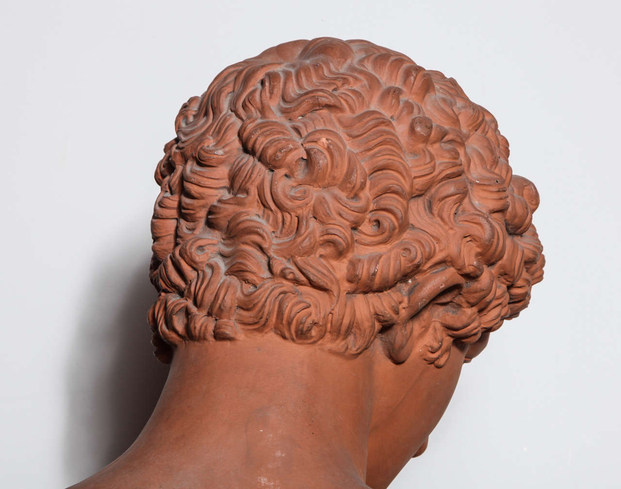 19th Century Terra Cotta Bust of Antinous For Sale 5