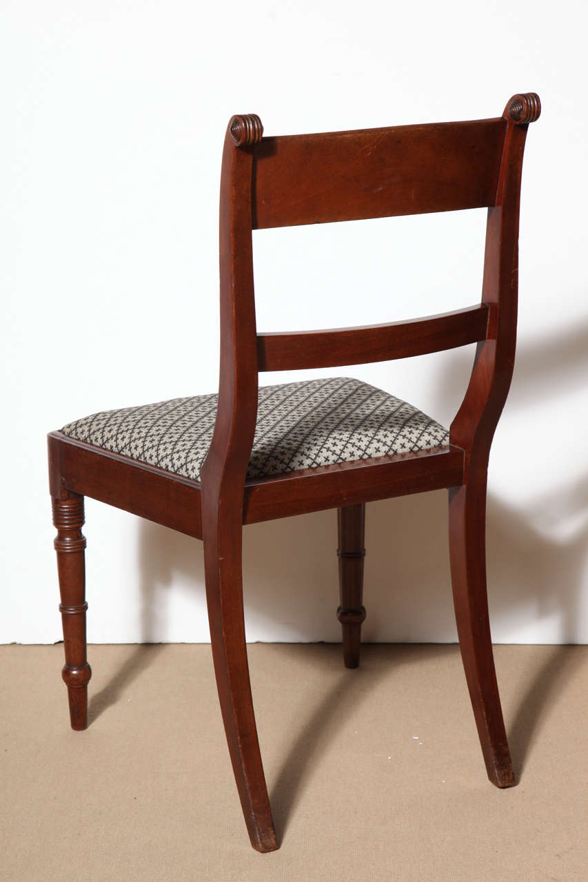 Mahogany Set of Eight English Regency Dining Chairs