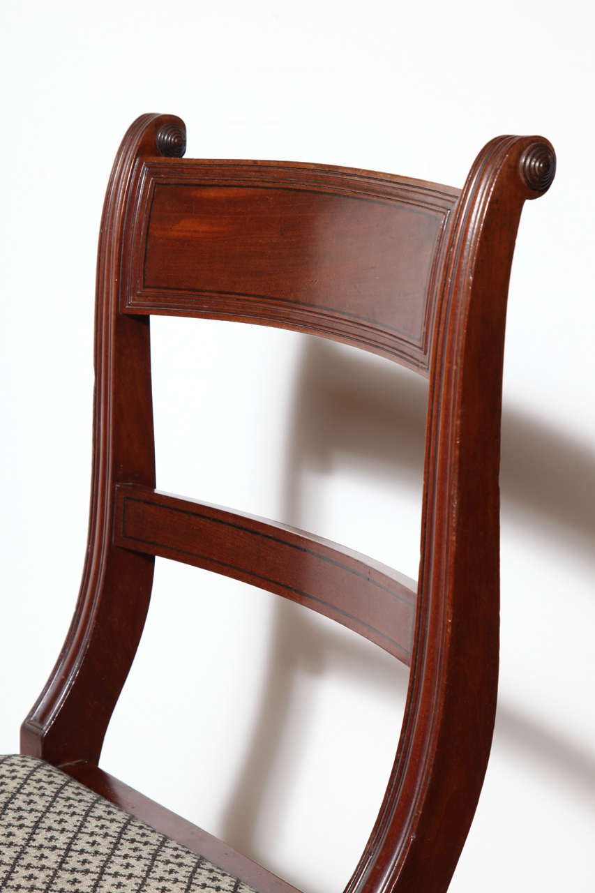 Set of Eight English Regency Dining Chairs 1