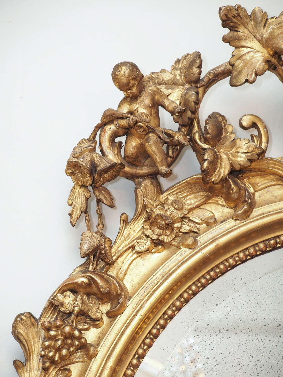 Gilt 19th Century Louis XV Mirror For Sale