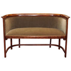 Art Deco barrel settee