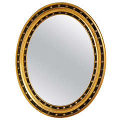 Fine Pair of Antique Irish Oval Mirrors, Irish c. 1840