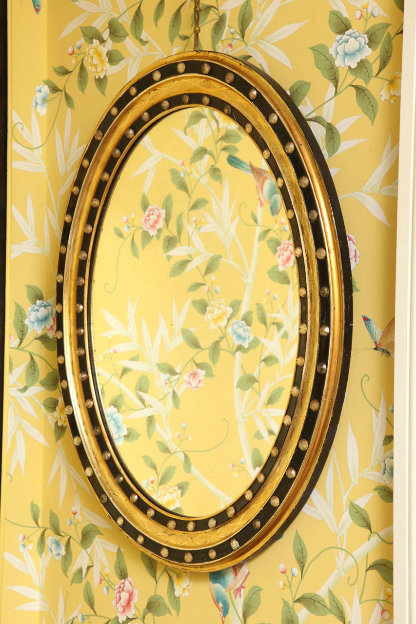 Fine Pair of Antique Irish Oval Mirrors, Irish c. 1840 at 1stDibs