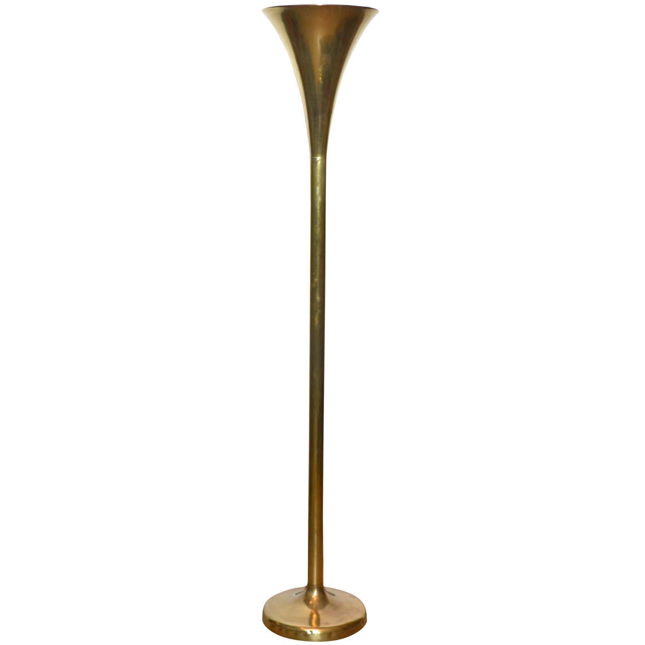 Italian Brass Floor Lamp Circa 1950