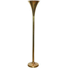 Italian Brass Floor Lamp Circa 1950