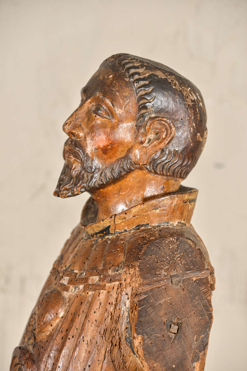 18th Century and Earlier Late 18th Century Carved Italian Santo