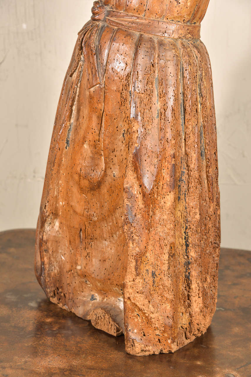 Wood Late 18th Century Carved Italian Santo
