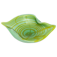 Italian Murano Abstract Glass Bowl