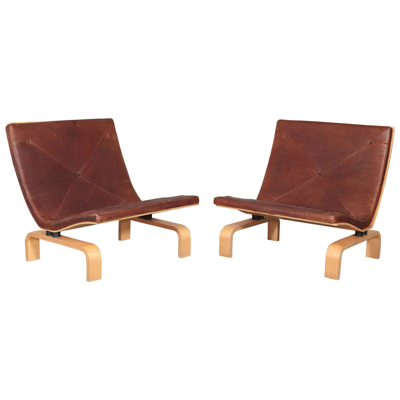 Pair of Poul Kjærholm PK 27 Easy Chairs For Sale