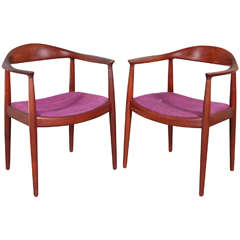 Vintage Hans Wegner Pair of 'The Chairs'