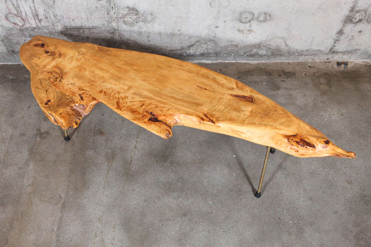 Carl Auböck Burl Wood Coffee Table In Good Condition In Los Angeles, CA