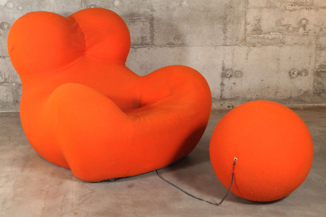 Gaetano Pesce UP5 'Donna' chair and UP6 ottoman, 1969 for B and B Italia.