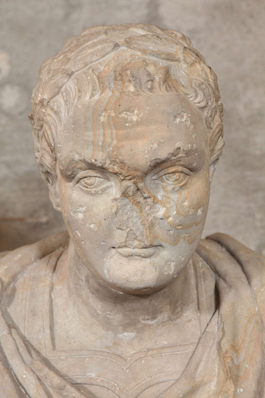 German Busts of Caligula & Tiberius For Sale