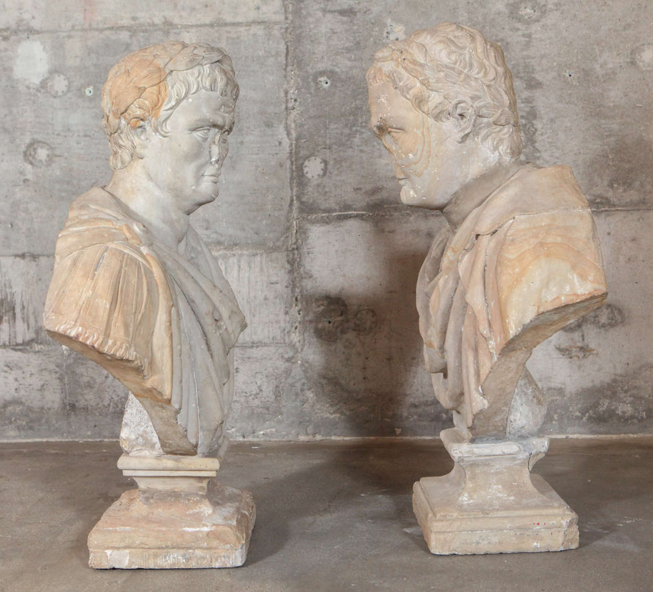 Busts of Caligula & Tiberius In Good Condition For Sale In Los Angeles, CA