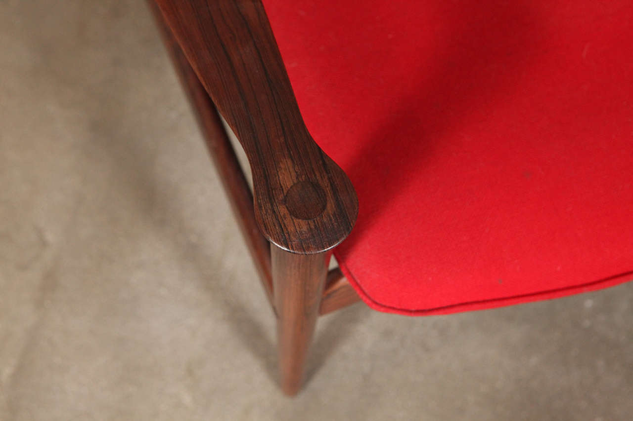 Fredrik A. Kayser Easy Chair aus Rosenholz, Modell 711 (Norwegisch) im Angebot