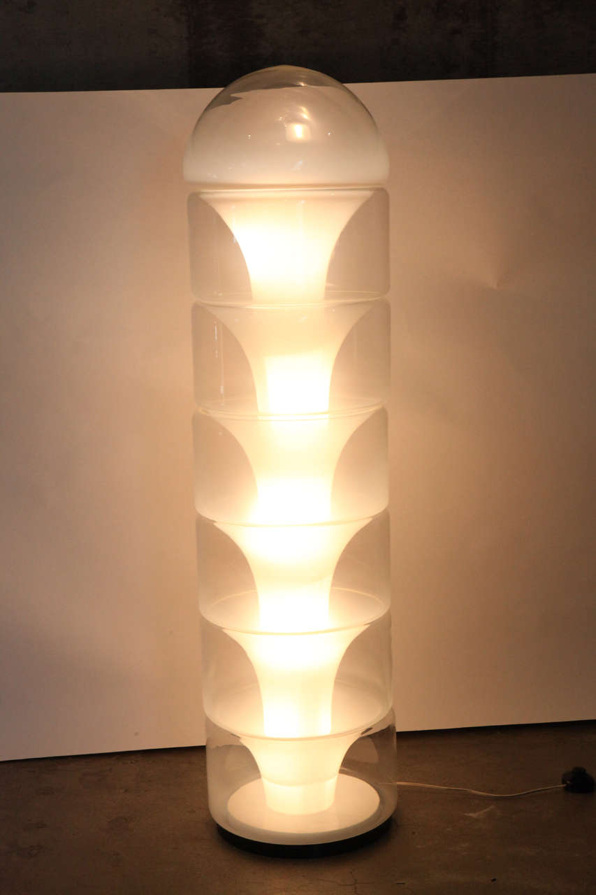 Glass Carlo Nason 'Sfumato' Floor Lamp for Mazzega