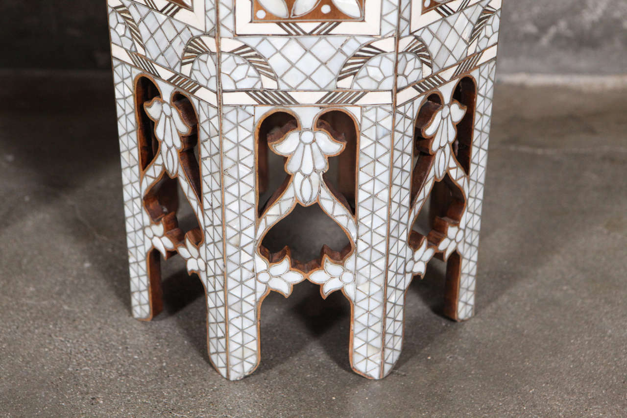 Pair of Mother of Pearl Stands 3
