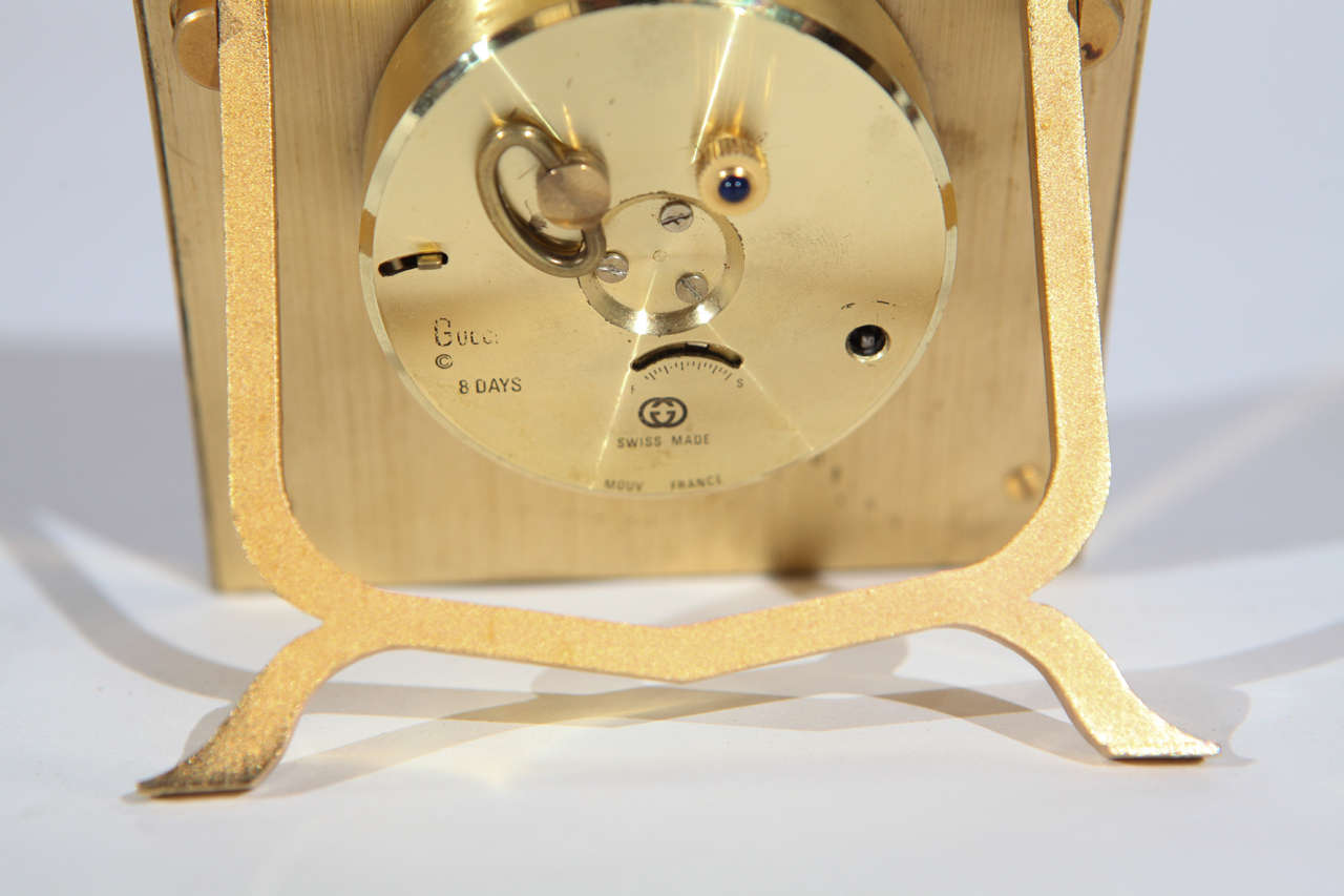 Mid-Century Swiss Gucci Clock In Good Condition In Cathedral City, CA