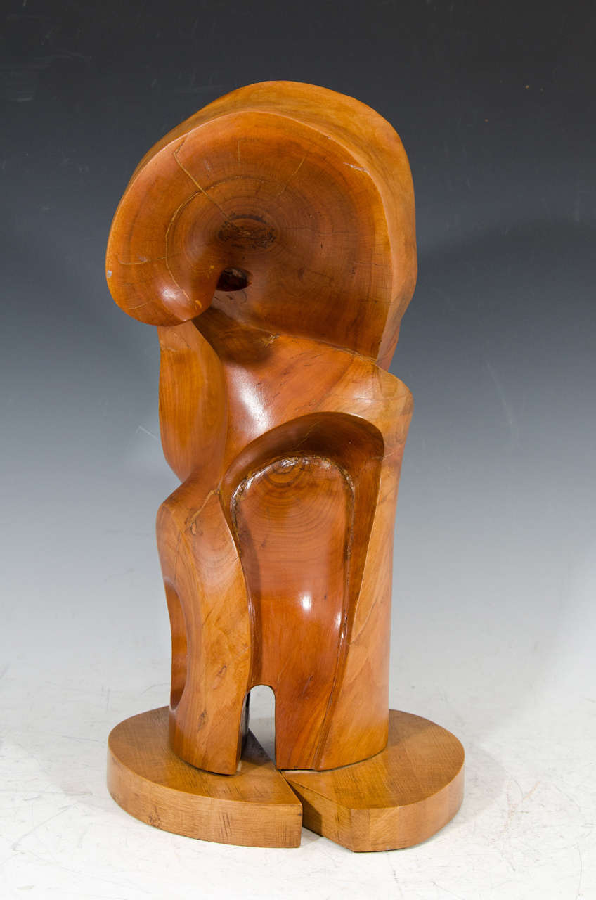 wooden abstract sculpture