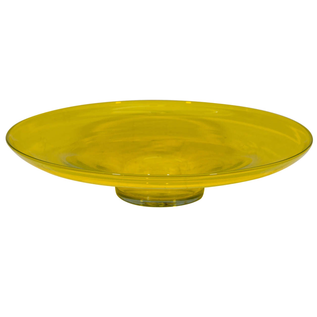 Midcentury Large Yellow Blenko Bowl