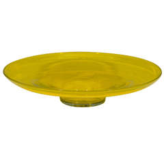 Midcentury Large Yellow Blenko Bowl