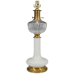 20th Century Oil Lamp Mounted on an Electrified Base