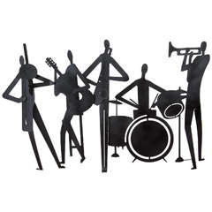 Vintage Jazz Band or Orchestra Wall Sculpture