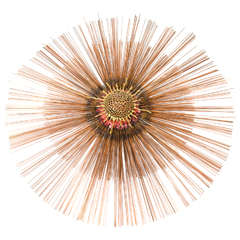 Midcentury Sunburst Wall Sculpture Inspired by Curtis Jere
