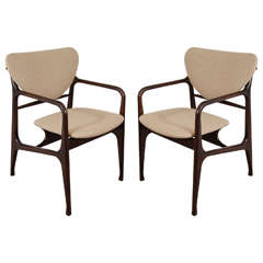 Midcentury Pair of Scandinavian Armchairs, circa 1970s