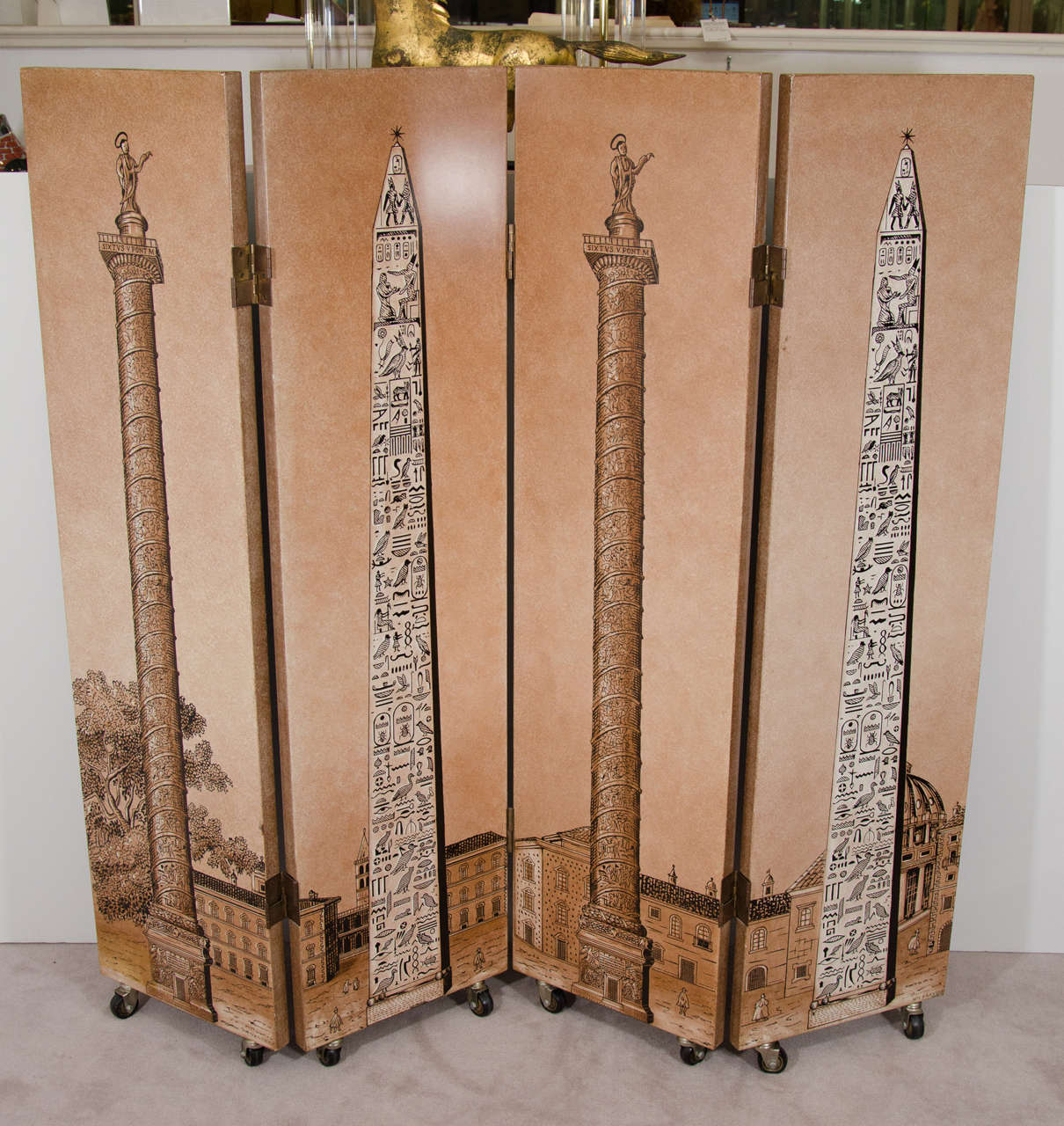 20th Century Four-Panel Screen by Fornasetti